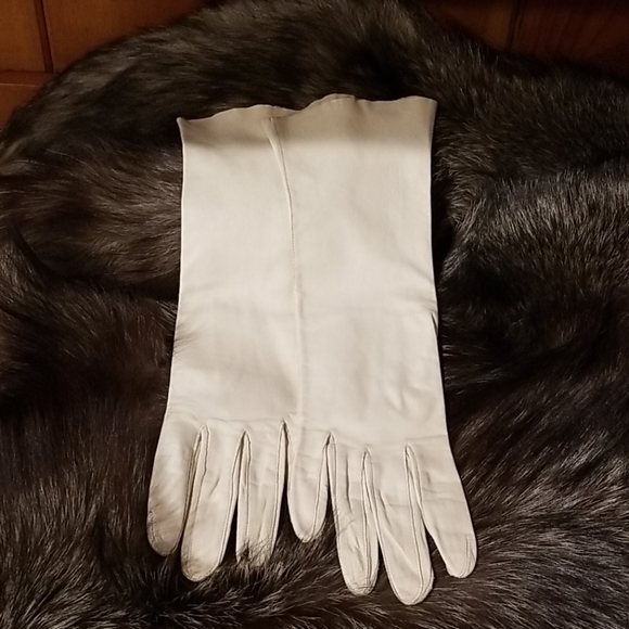 Intake kid leather light Gray gloves 13 " - Picture 3 of 8